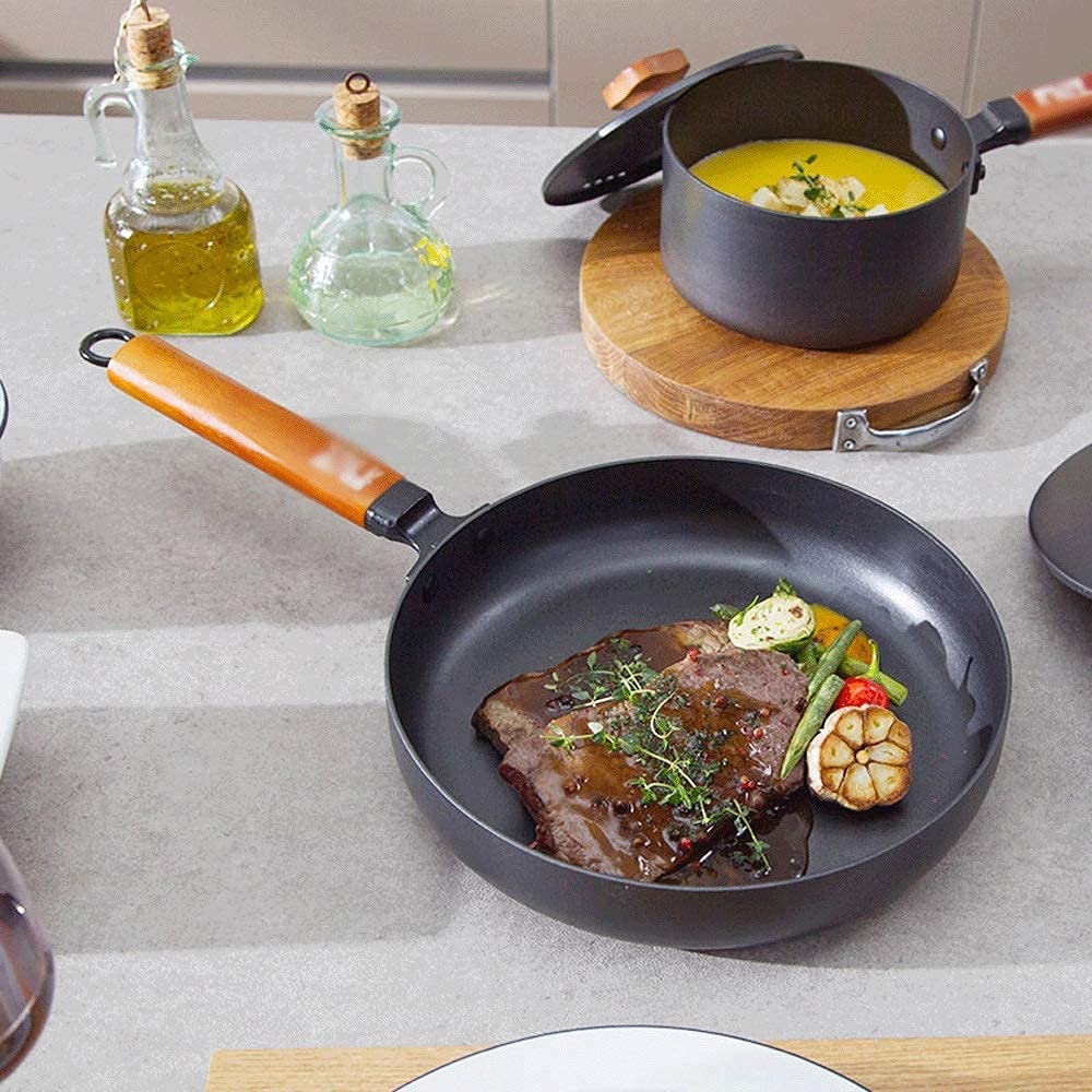 Amazon｜26CMフライパンノンスティック鋳鉄鍋多機能中華鍋｜中華鍋